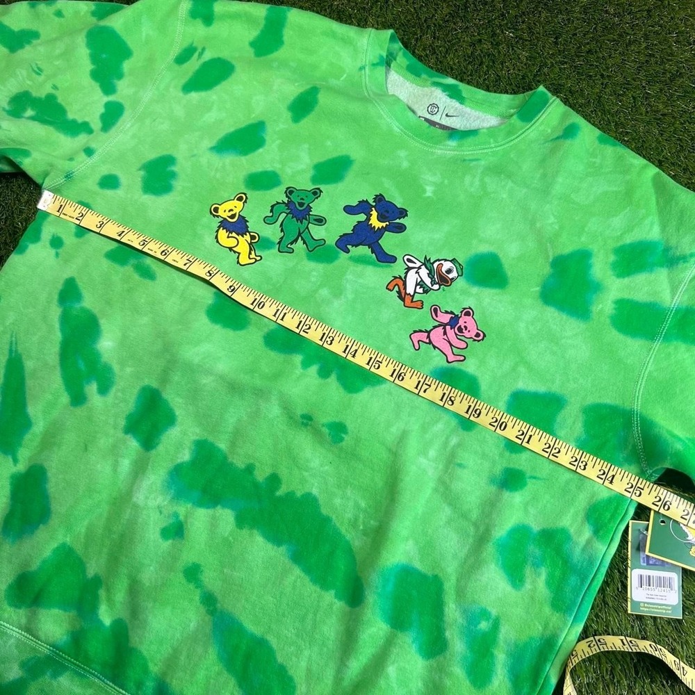 Nike Grateful Duck Tie Dye Crewneck Sweatshirt XL Oregon Ducks Grateful Dead - Picture 5 of 7